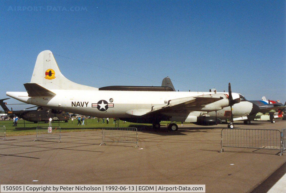 150505, Lockheed EP-3E Deepwell C/N 185-5031, EP-3E Orion of VQ-2 at the 1992 Air Tattoo Intnl at Boscombe Down.