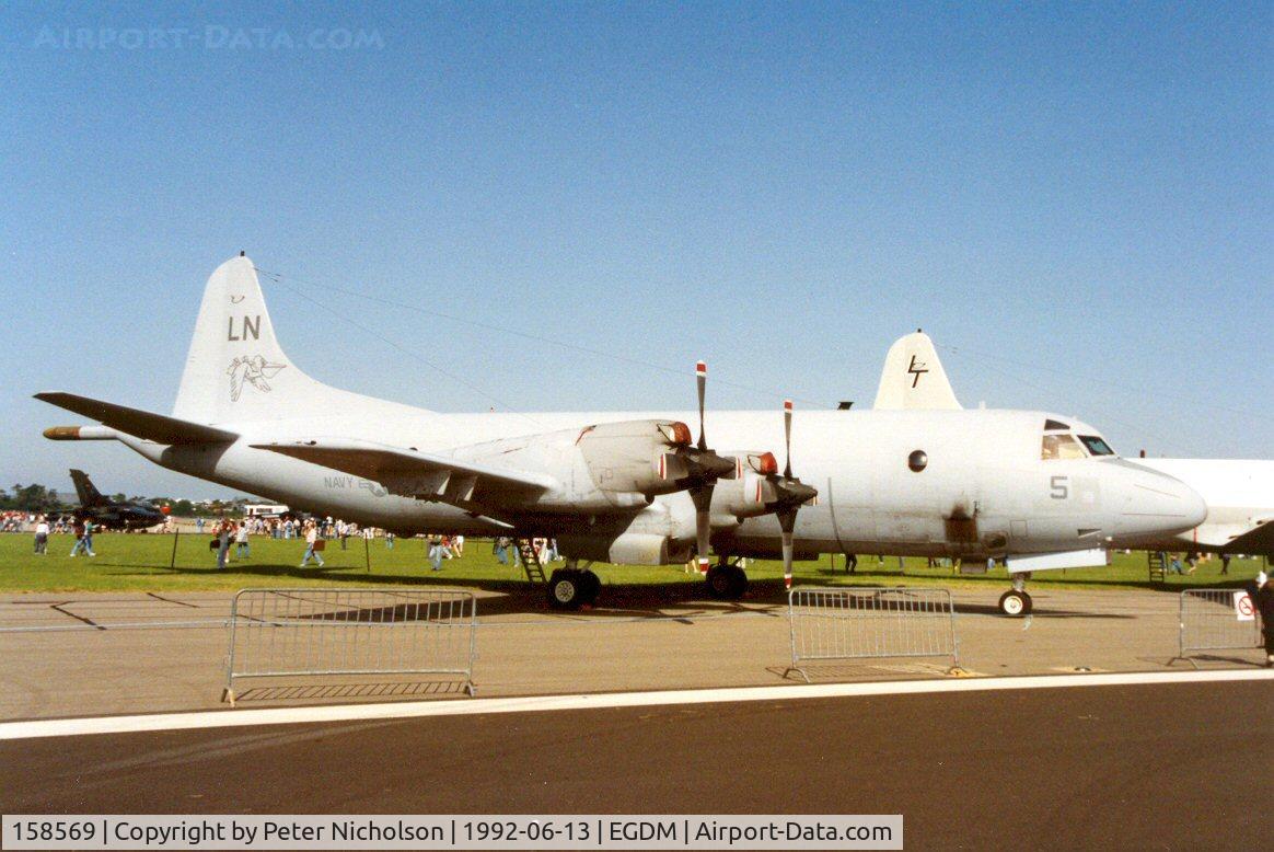 158569, Lockheed P-3C Orion C/N 285A-5578, P-3C Orion of Patrol Squadron VP-45 at the 1992 Air Tattoo Intnl at Boscombe Down.