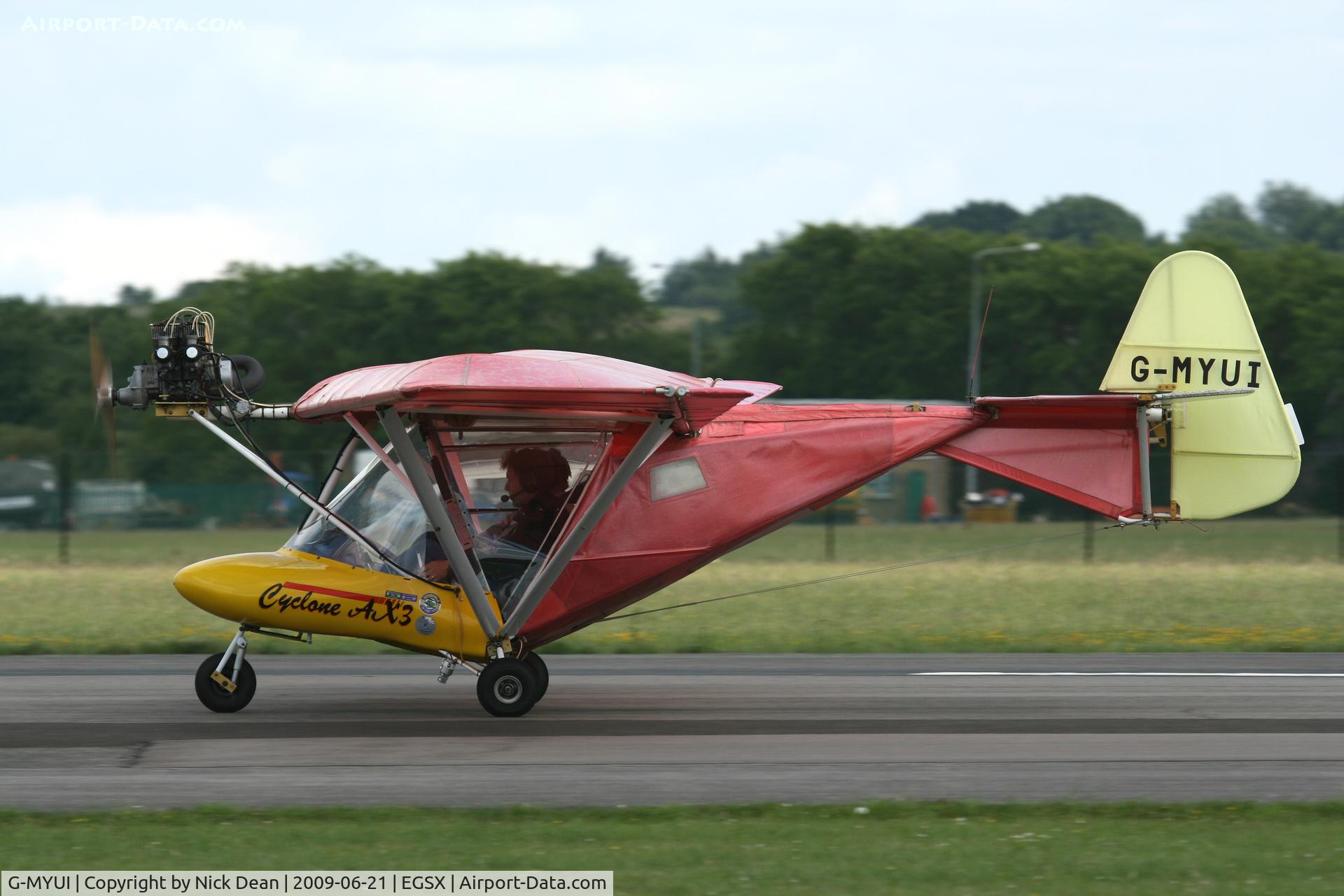 G-MYUI, 1994 Cyclone Airsports AX3/503 C/N C 4043213, EGSX