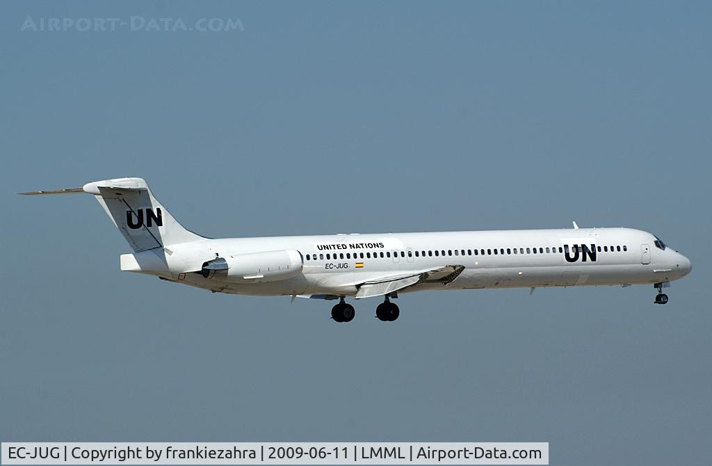 EC-JUG, 1989 McDonnell Douglas MD-83 (DC-9-83) C/N 49847, United Nations (Swiftair)