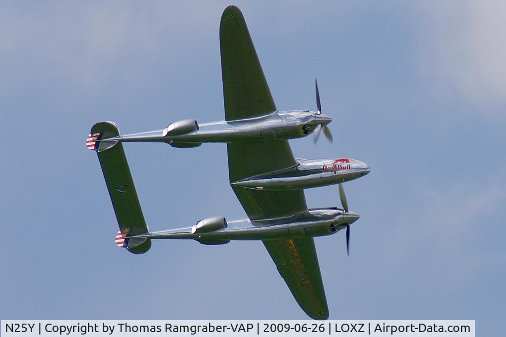 N25Y, 1944 Lockheed P-38L-5LO Lightning C/N AF44-53254, Red Bull (The Flying Bulls) Lockheed P38 Lighting