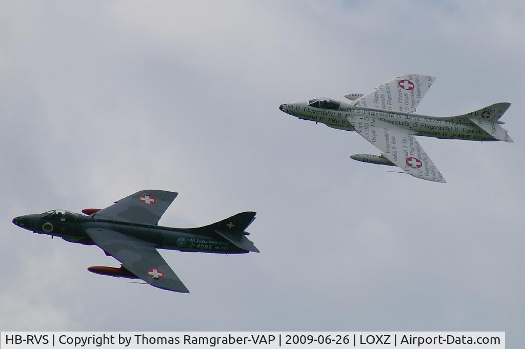 HB-RVS, 1959 Hawker Hunter F.58 C/N 41H-697405, Hawker Hunter