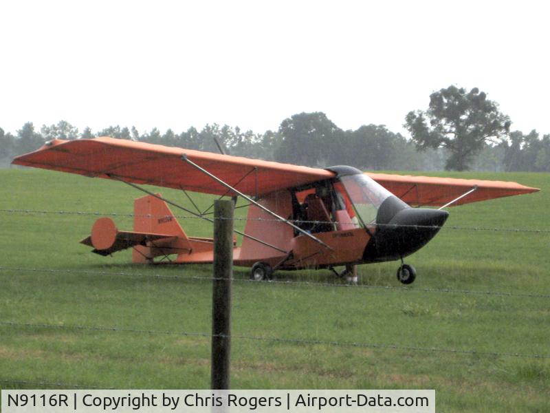 N9116R, 1994 Avid Bandit C/N 1469E, Sitting In Hayfield in Levy County, Florida