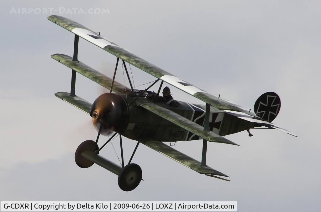 G-CDXR, 2006 Fokker Dr.1 Triplane Replica C/N PFA 238-14043, 'AIRPOWER 09' Private Fokker Dr-1 Replica