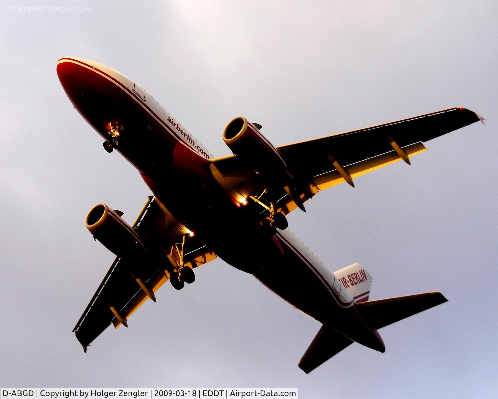 D-ABGD, 2004 Airbus A319-132 C/N 2335, Illuminated plane above me (II).