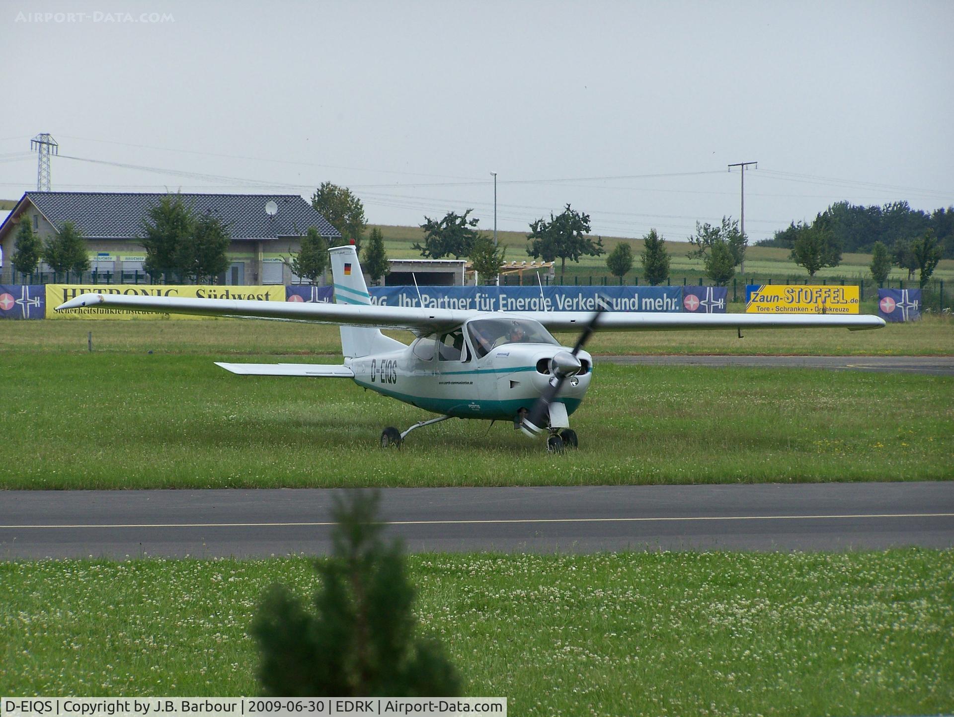 D-EIQS, Reims F177RG Cardinal RG C/N 0093, It's always nice to see the Cessna RG's.  This was a great day to fly, but while watching the pilots land for a snack to eat.  The weather got ugly quick so it was off again and the cafe was not more filled with any pilots