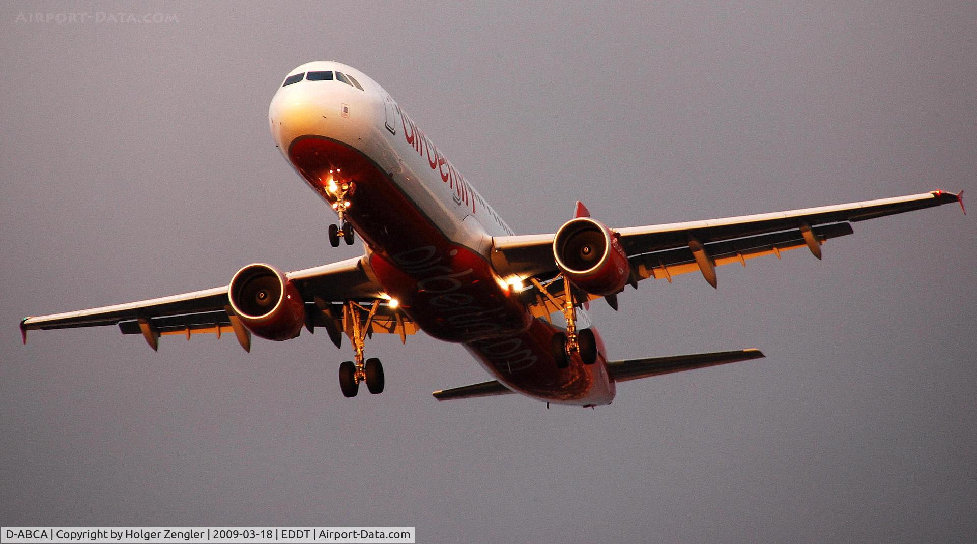 D-ABCA, 2008 Airbus A321-211 C/N 3708, Evening sun glows on a plane