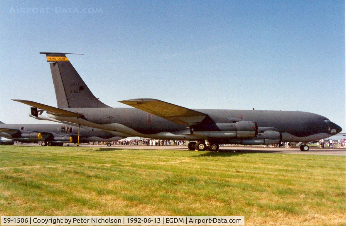 59-1506, 1959 Boeing KC-135E Stratotanker C/N 17994, KC-135E Stratotanker of 147 Air Refuelling Squadron Pennsylvania ANG at the 1992 Air Tattoo Intnl at Boscombe Down.