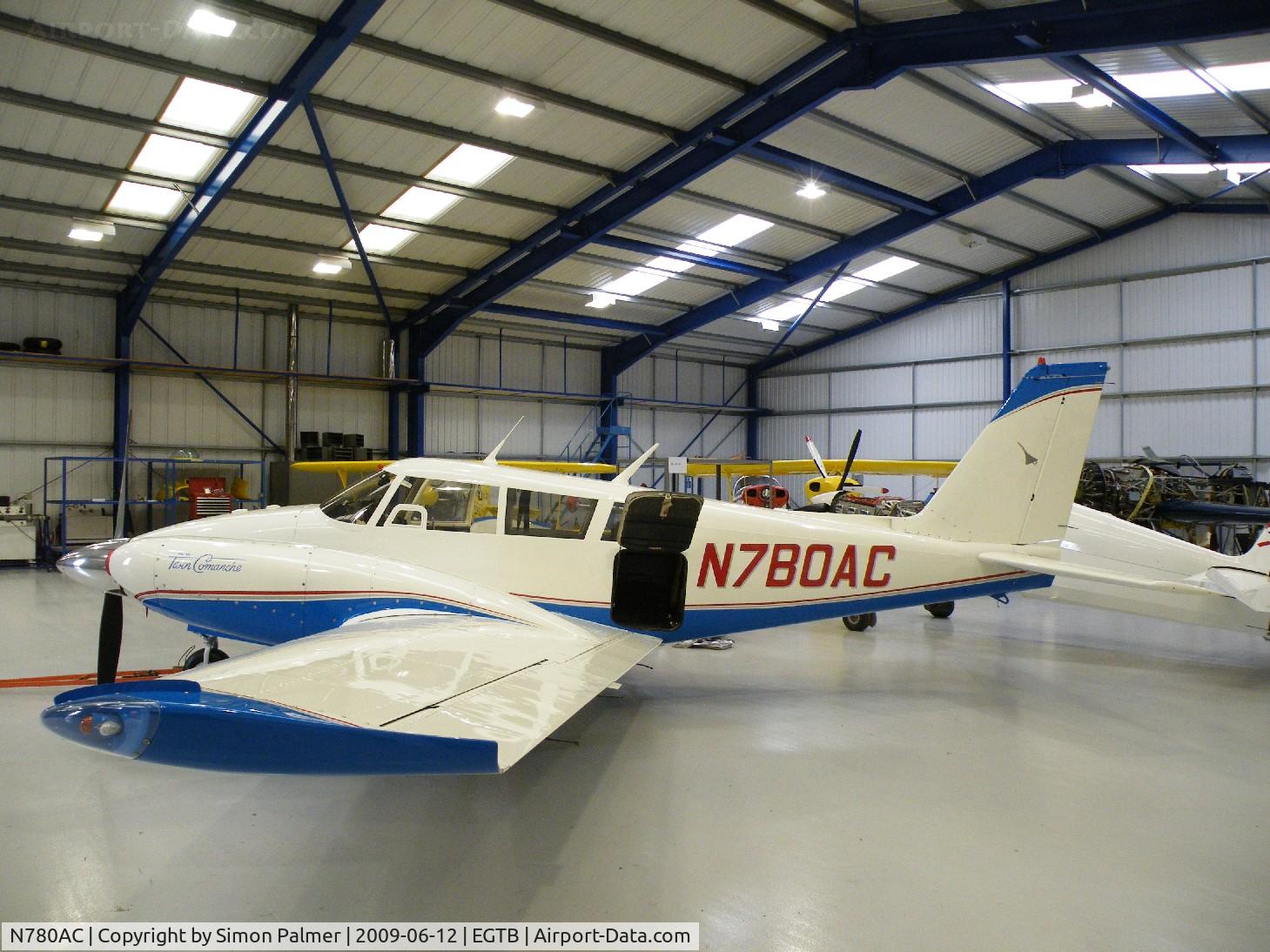 N780AC, 1969 Piper PA-30 Twin Comanche Twin Comanche C/N 30-1967, Twin Comanche hangared at Booker