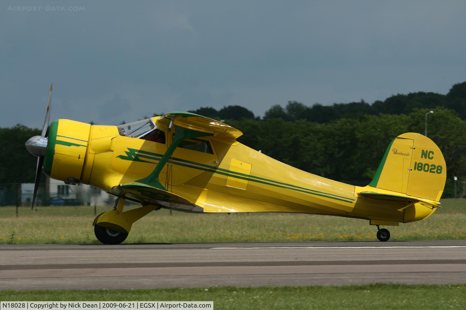 N18028, 1937 Beech D17S Staggerwing C/N 147, EGSX