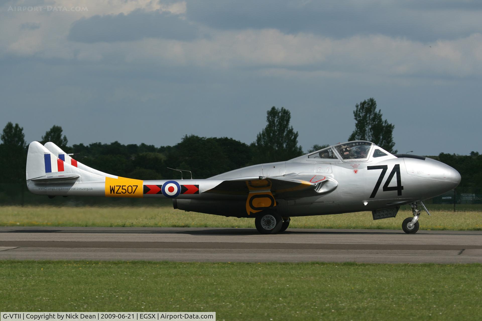 G-VTII, 1954 De Havilland DH-115 Vampire T.11 C/N 15127, EGSX