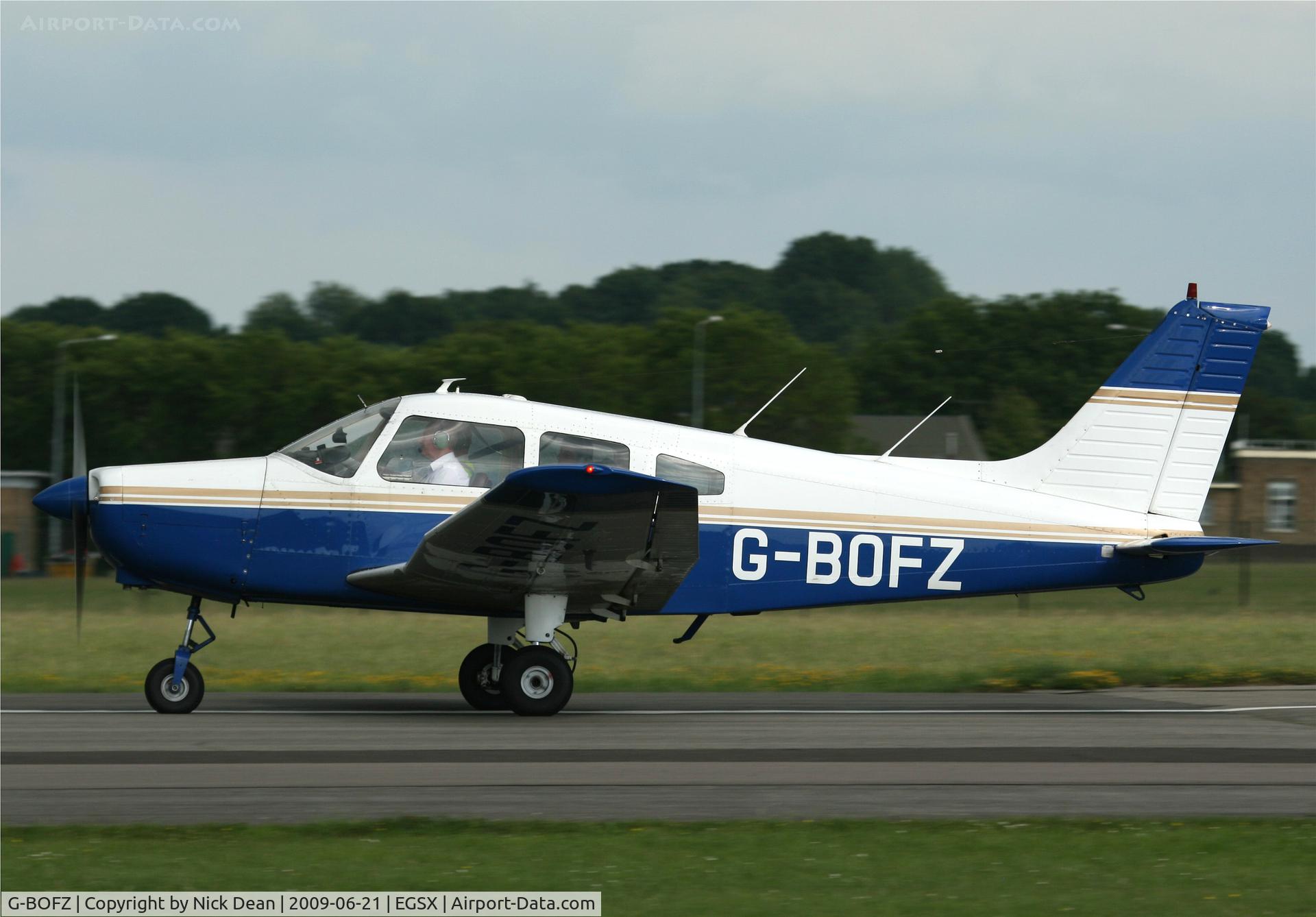G-BOFZ, 1978 Piper PA-28-161 Cherokee Warrior II C/N 28-7816255, EGSX