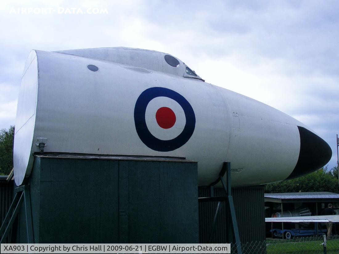 XA903, 1957 Avro Vulcan B.1 C/N PS15, cockpit of Avro 698 Vulcan B1. This aircraft was used for the Blue Steel missile trials and the test bed for Concorde's Rolls Royce Olympus and Tornado's RB199 engines