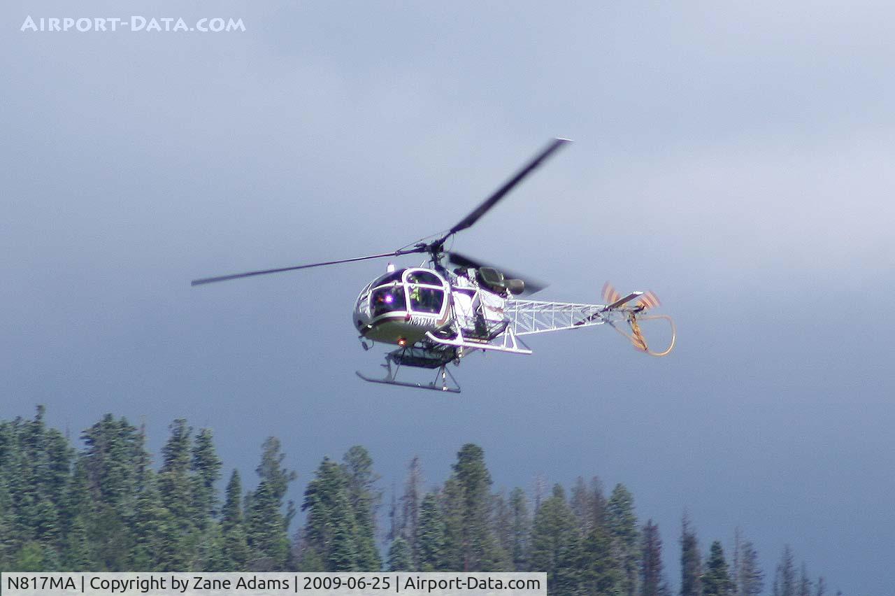 N817MA, 1980 Aérospatiale SA-315B Lama C/N 2577, This helicopter was a spotter for the removal of the crashed NM State Police helo. www.ntsb.gov/ntsb/brief.asp?ev_id=20090610X23159&key=1