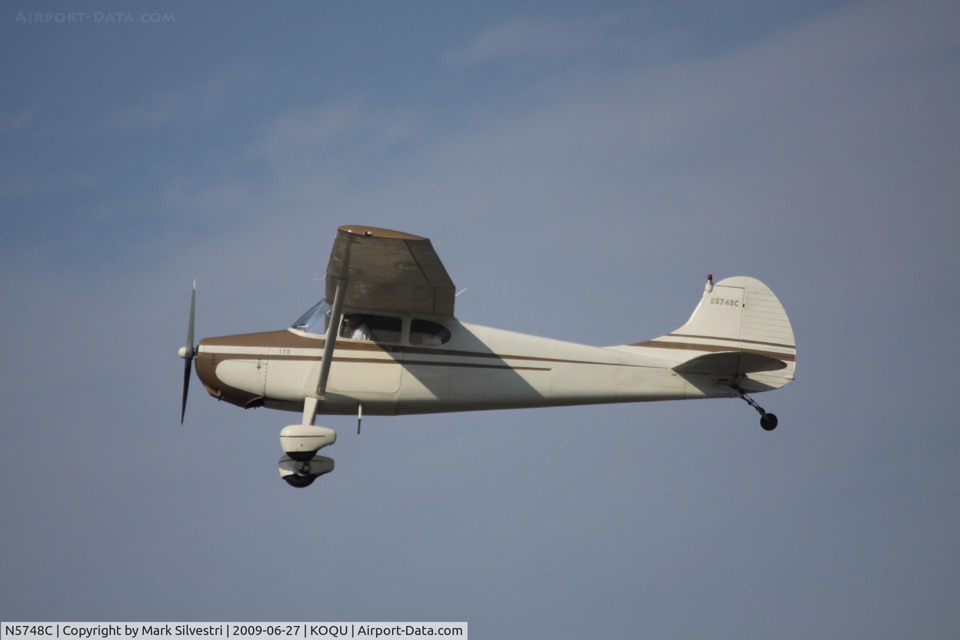 N5748C, 1950 Cessna 170A C/N 19702, 2009 Quonset Point, RI - Airshow