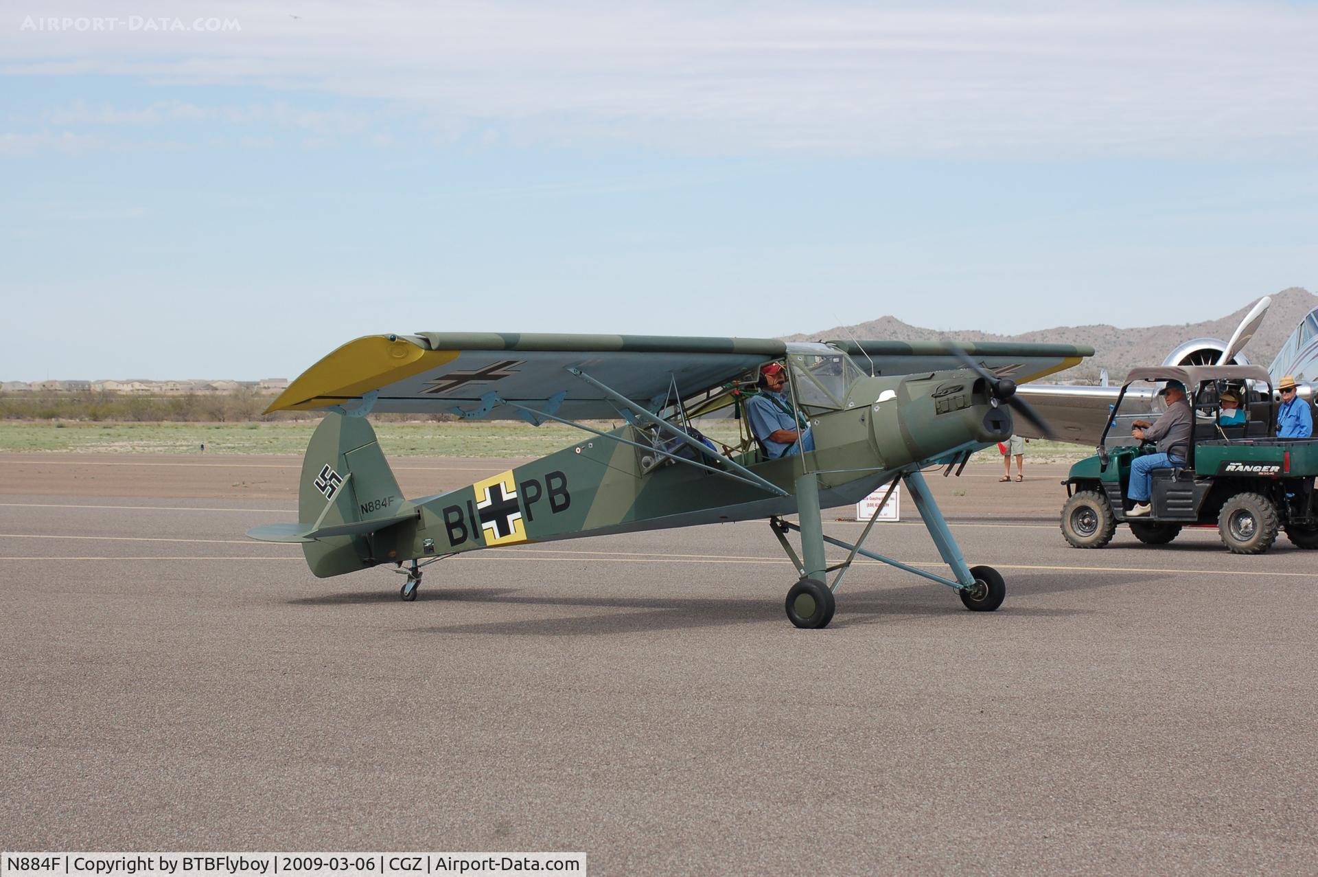 N884F, 1996 Slepcev Storch C/N 8, Scale replica of a Fiesler 