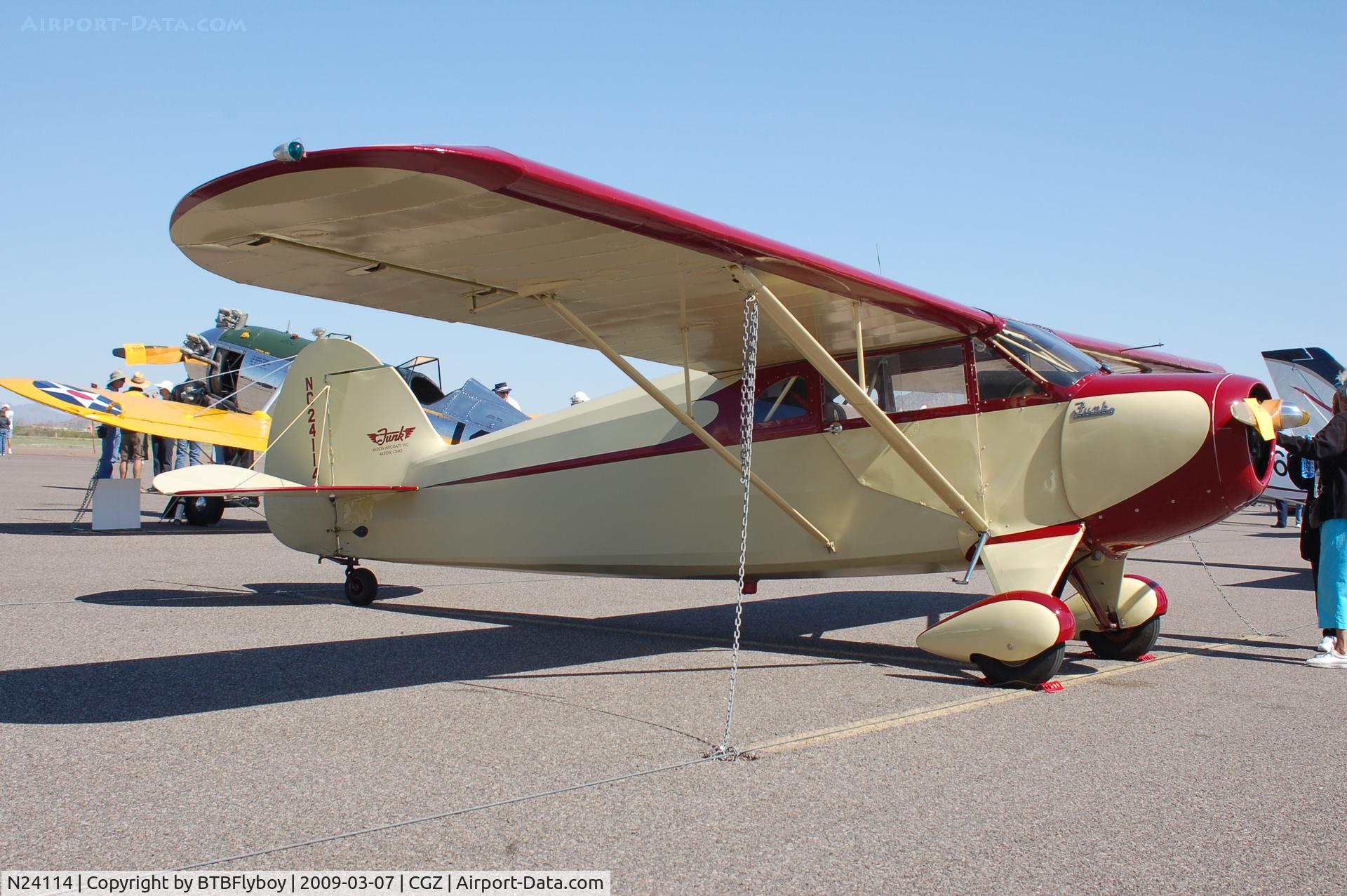 N24114, 1940 Funk C C/N 40, Funk at 51st Annual Cactus Fly-in, Casa Grande, AZ, March 2009