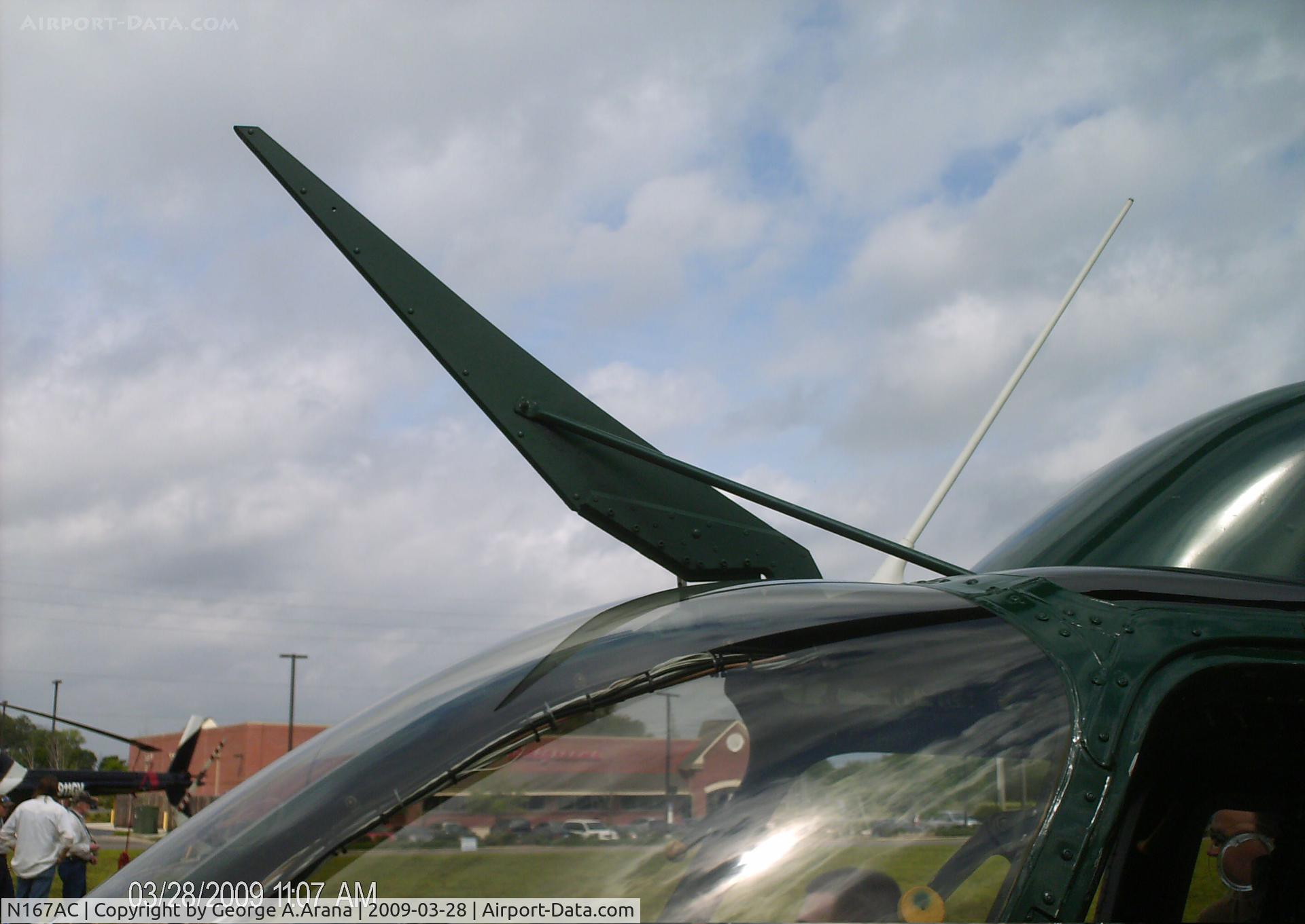N167AC, Bell OH-58A C/N 70-15620, Upper wirestrike cutter