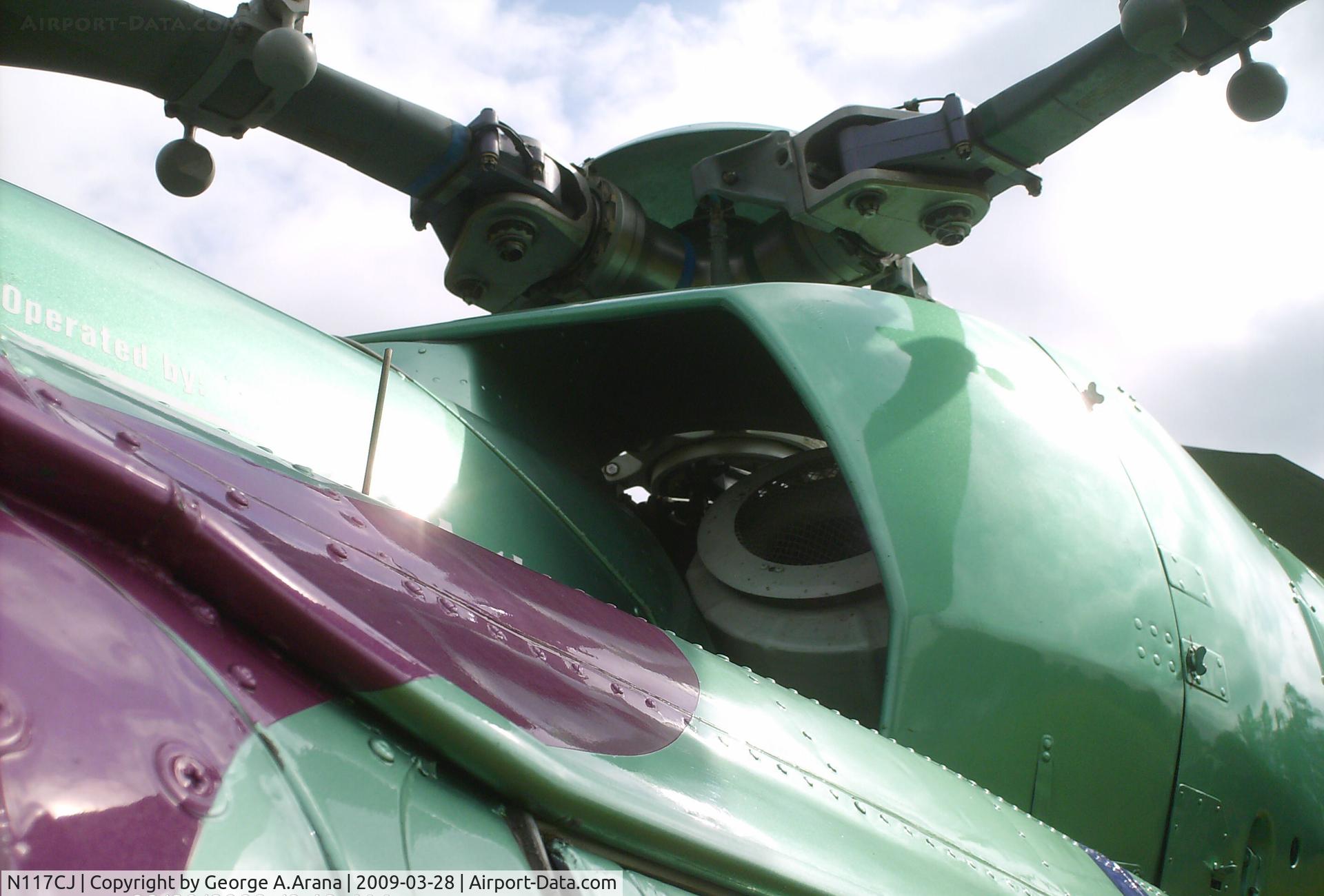 N117CJ, 1984 Eurocopter-Kawasaki BK-117A-3 C/N 7051, Port engine air intake