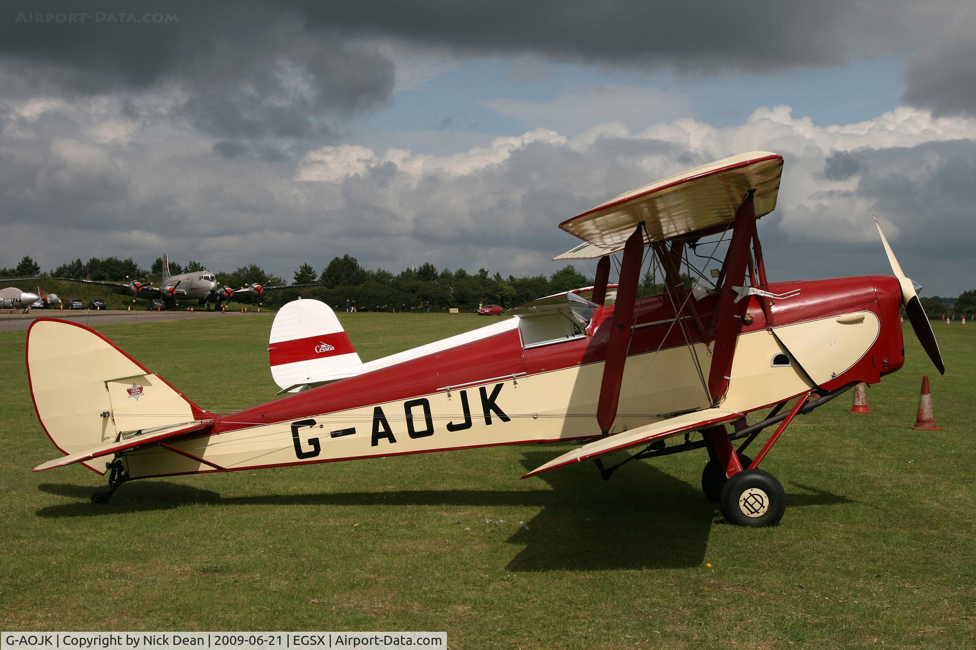 G-AOJK, 1939 De Havilland DH-82A Tiger Moth II C/N 82813, EGSX