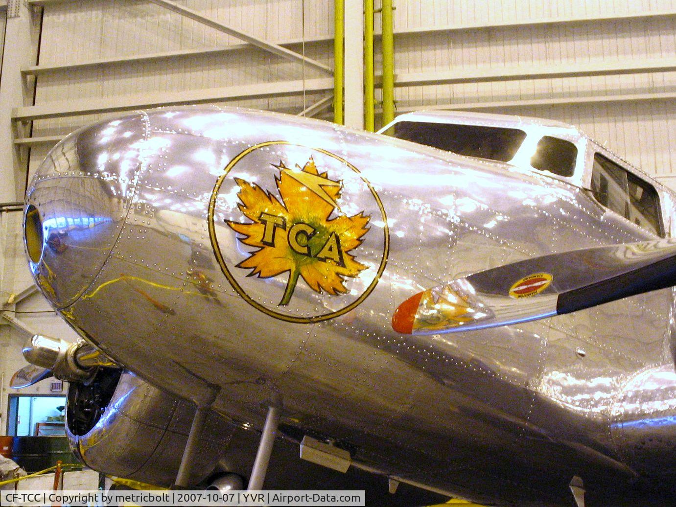 CF-TCC, 1937 Lockheed 10A Electra C/N 1116, close up of nose