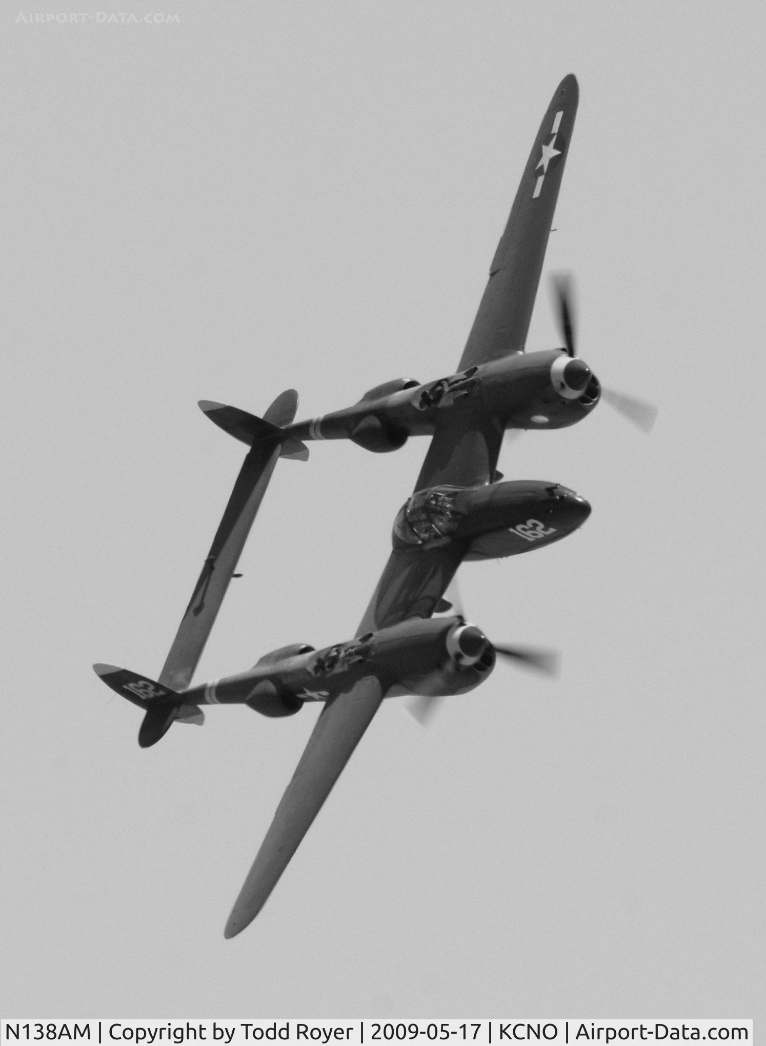 N138AM, 1943 Lockheed P-38J Lightning C/N 44-23314, Chino Airshow 2009
