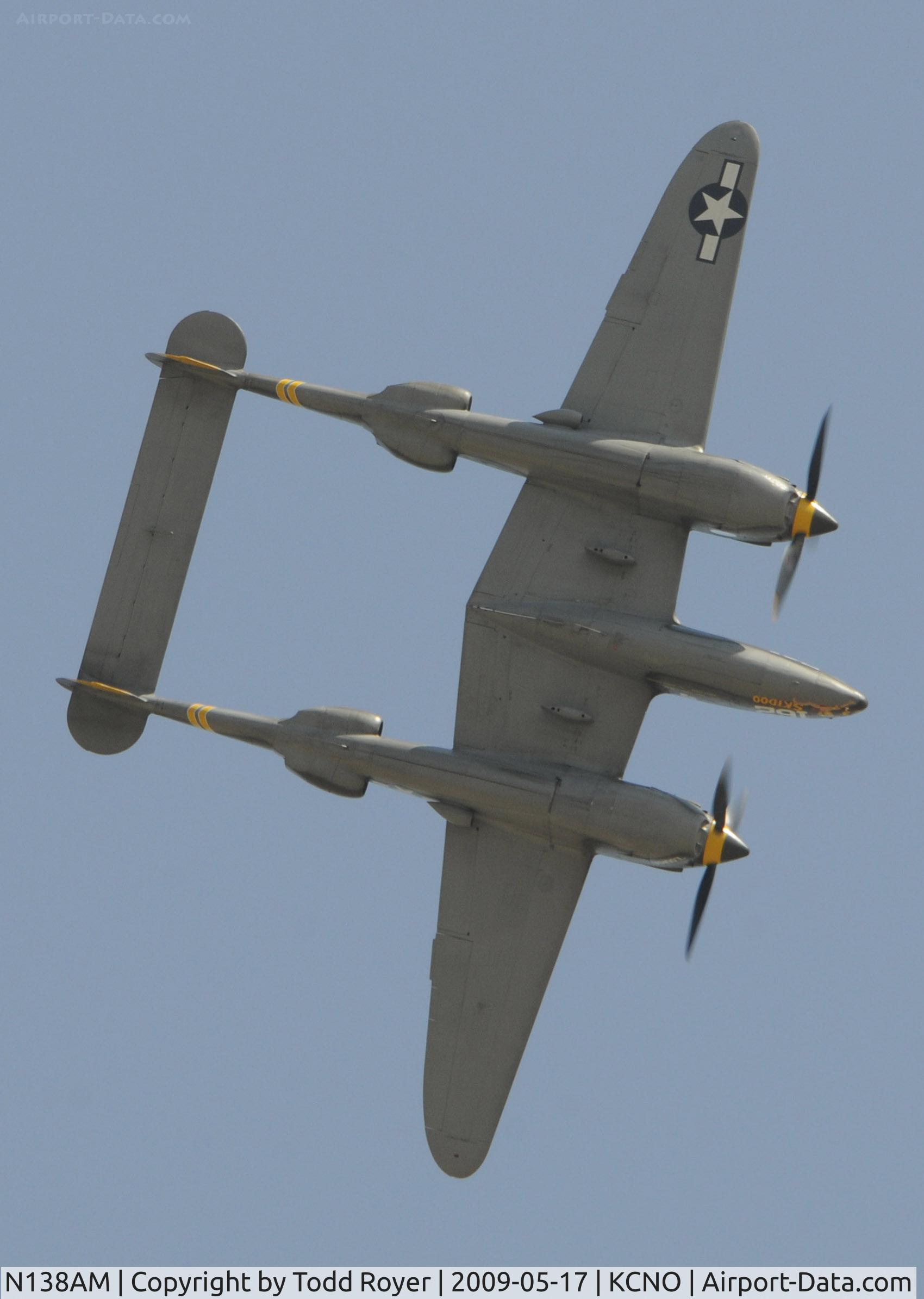 N138AM, 1943 Lockheed P-38J Lightning C/N 44-23314, Chino Airshow 2009