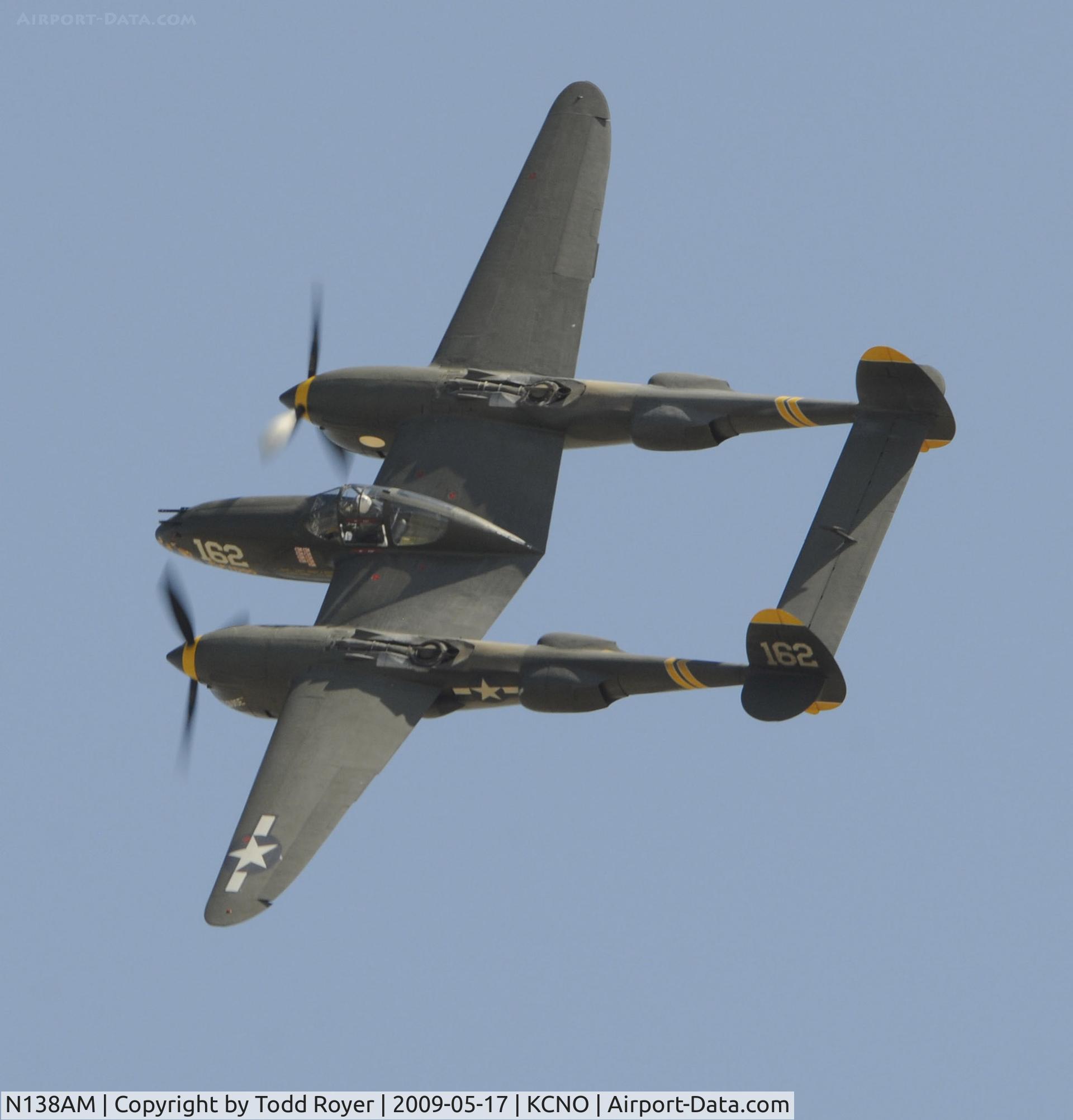 N138AM, 1943 Lockheed P-38J Lightning C/N 44-23314, Chino Airshow 2009