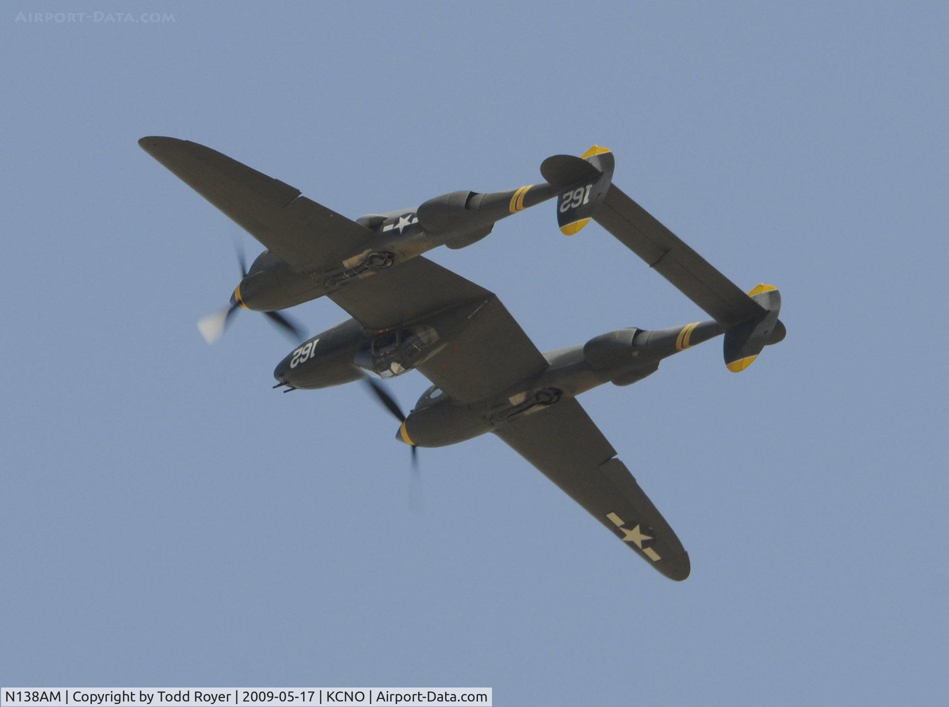 N138AM, 1943 Lockheed P-38J Lightning C/N 44-23314, Chino Airshow 2009