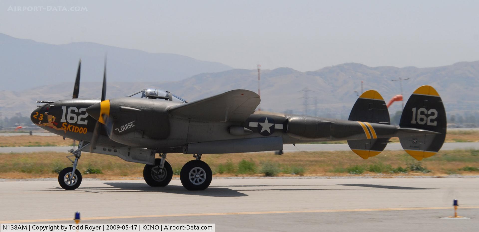N138AM, 1943 Lockheed P-38J Lightning C/N 44-23314, Chino Airshow 2009