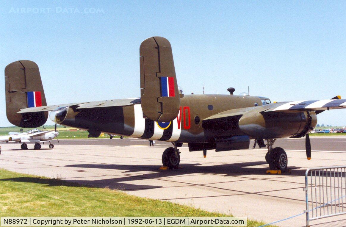 N88972, 1943 North American B-25D Mitchell C/N 100-23644, B-25D Mitchell as KL 161 at the 1992 Air Tattoo Intnl at Boscombe Down.