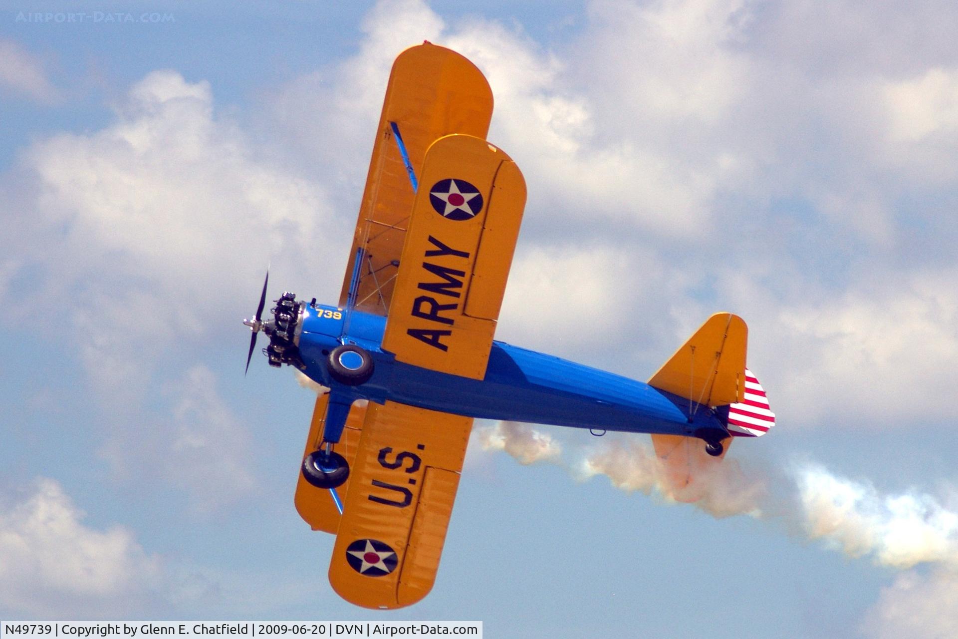N49739, 1943 Boeing A75N1(PT17) C/N 75-4462, Quad Cities Air Show