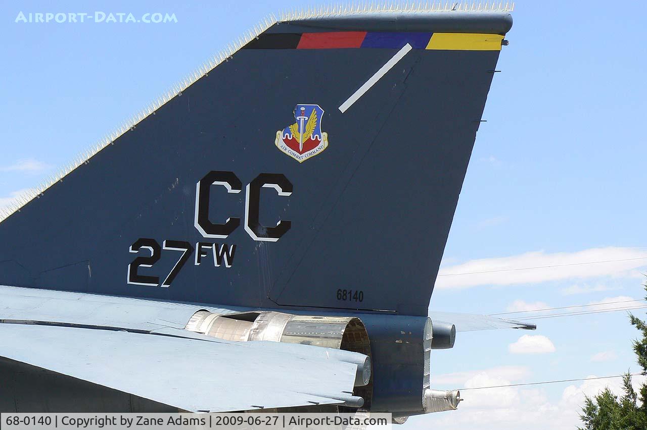 68-0140, 1968 General Dynamics F-111D Aardvark C/N A6-55, USAF F-111D on display in Clovis, NM
