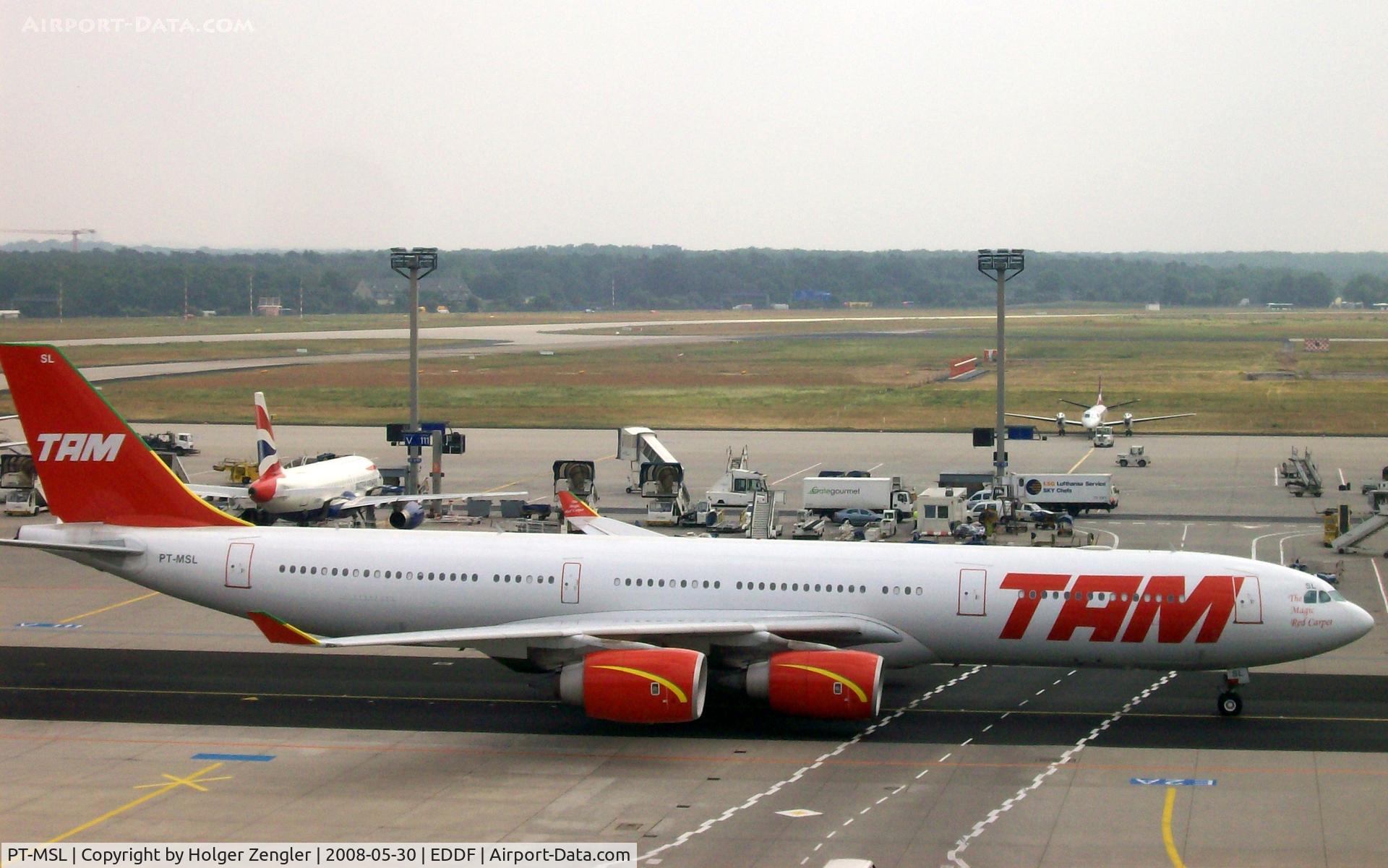PT-MSL, 2003 Airbus A340-541 C/N 464, Portuguese TAM Airbus A340-541, the 