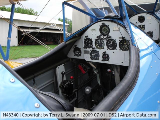 N43340, 1943 Boeing E75 C/N 75-5999, Looking in the cockpit.