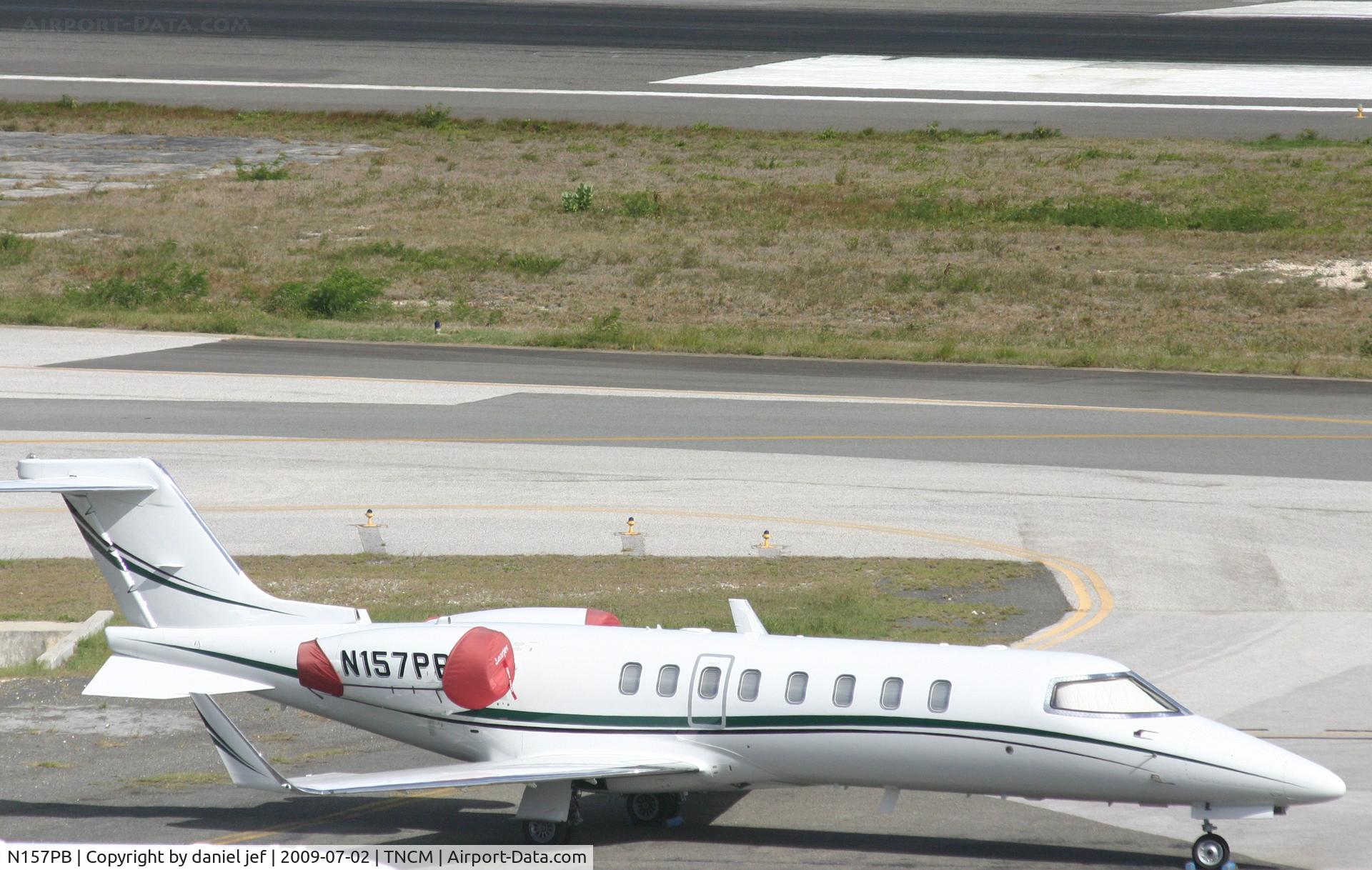 N157PB, 1998 Learjet 45 C/N 030, park at the cargo ramp