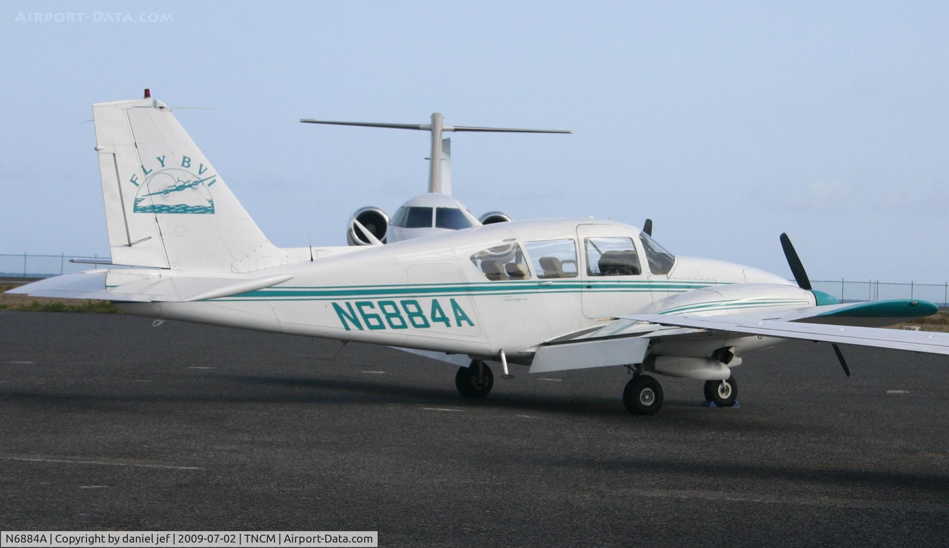N6884A, 1979 Piper PA-23-250 C/N 27-7954105, park at the  tncm ramp