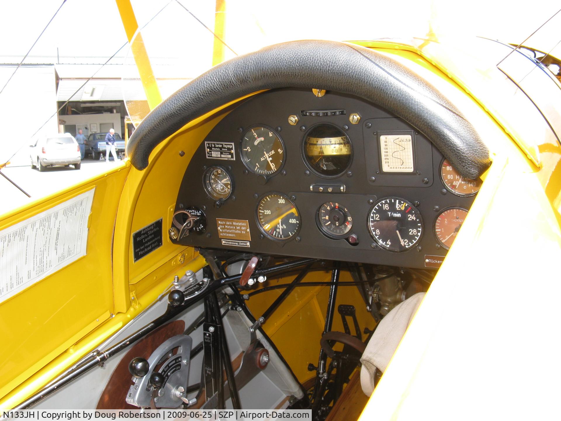 N133JH, 1940 Bucker Bu-133C Jungmeister C/N 26, 1940 Dornier Werke BU 133 Bucker Jungmeister, Siemens-Halske SH 14 A-4 radial 160 Hp, panel