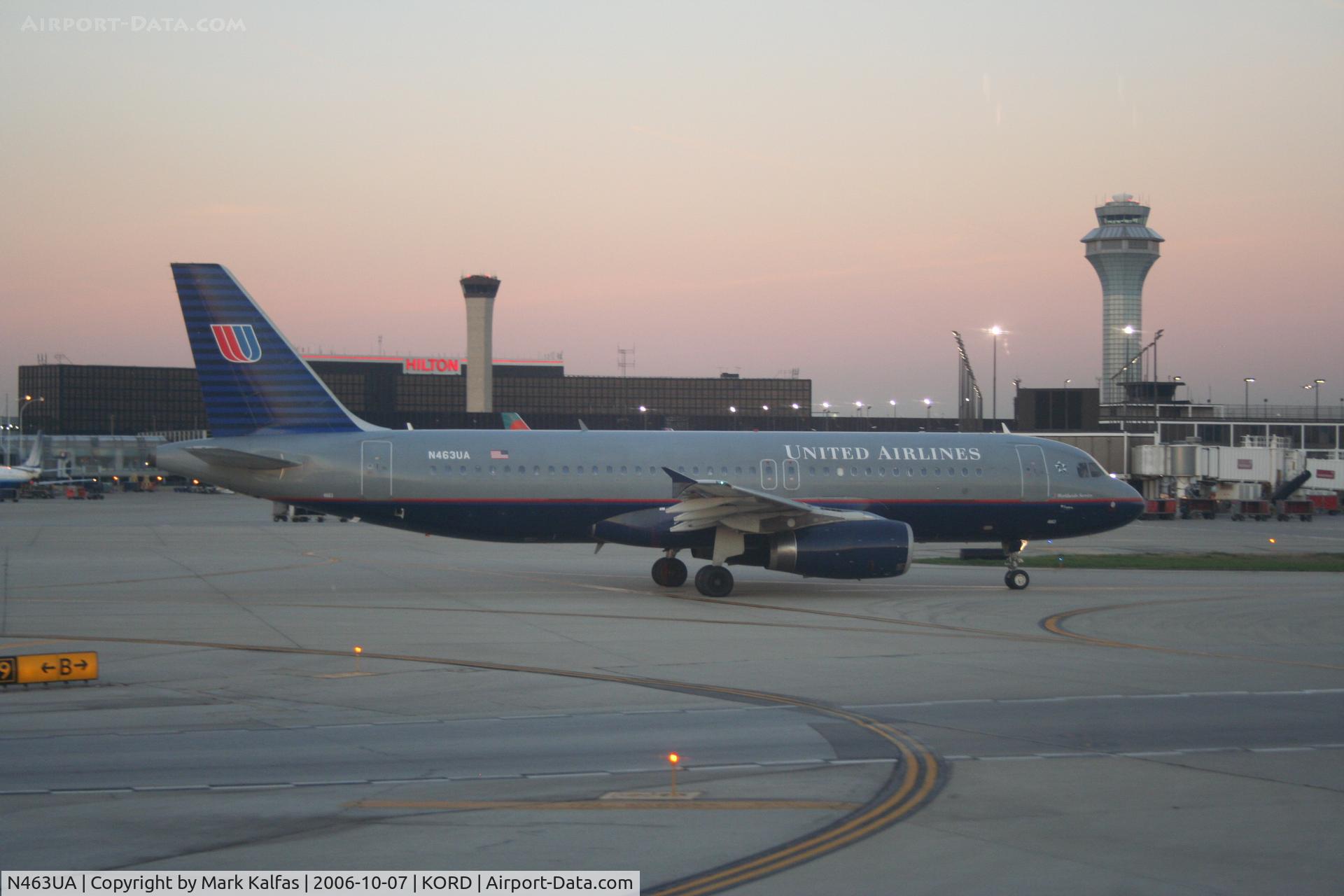 N463UA, 2000 Airbus A320-232 C/N 1282, Taxiway Bravo to 