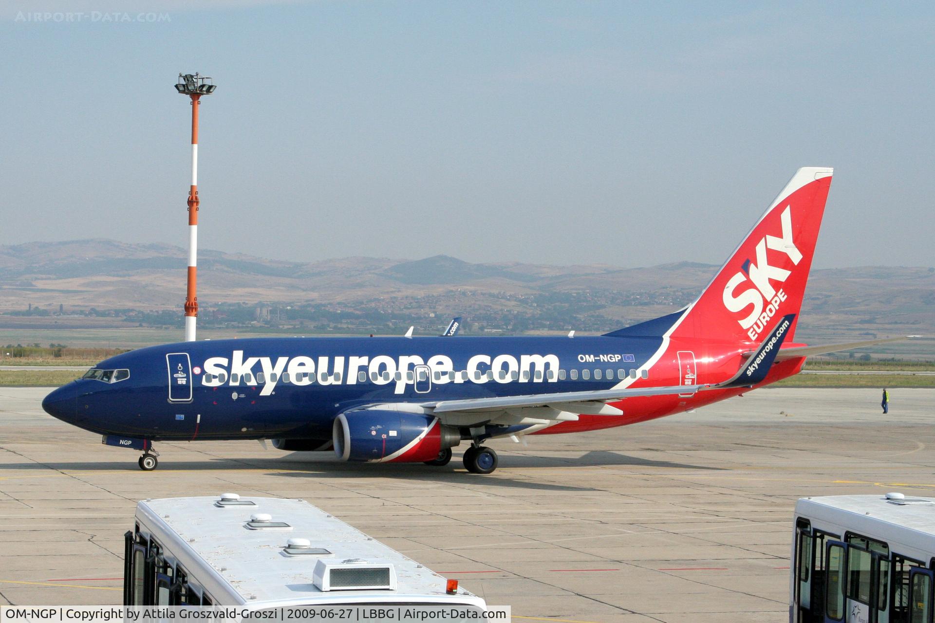 OM-NGP, 2007 Boeing 737-7GL C/N 34760, Burgas International Airport - LBBG - Sarafovo