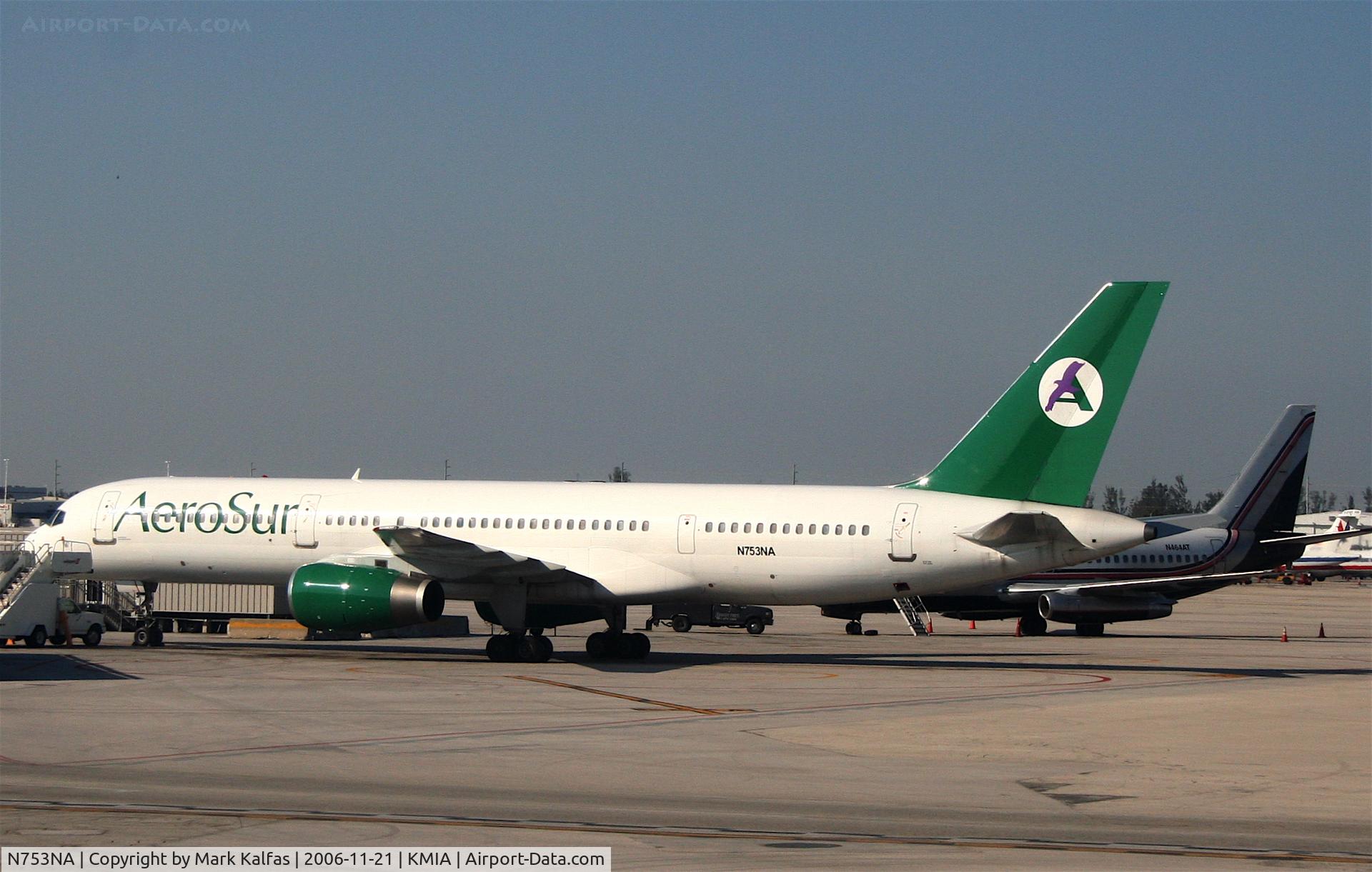 N753NA, 1990 Boeing 757-28A C/N 24544, Aero Sur 757-200, N753NA on the ramp at KMIA
