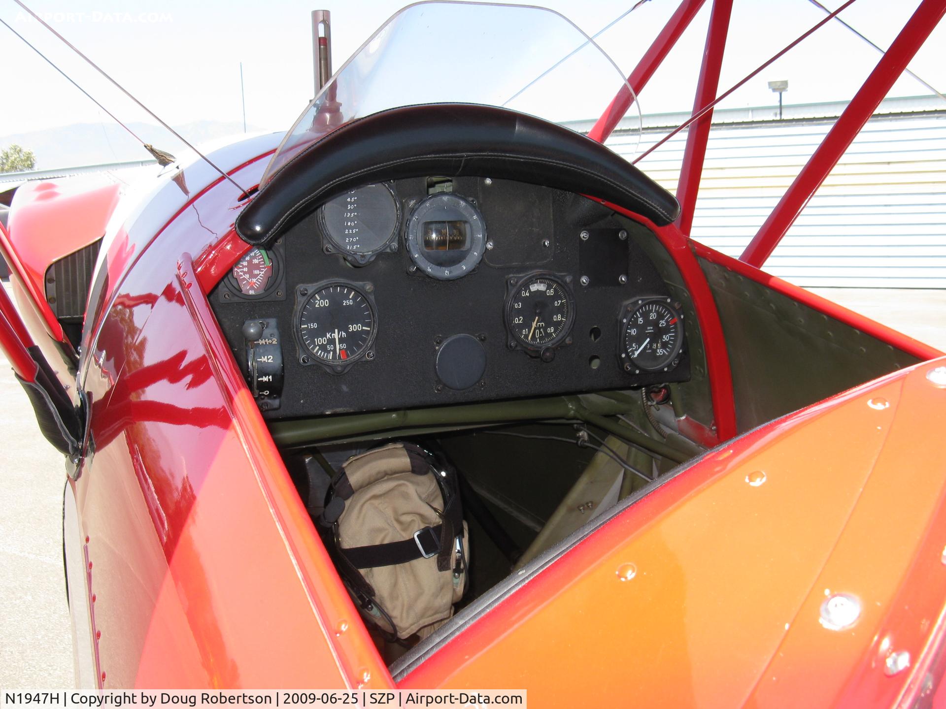 N1947H, 1947 Bucker Bu-131 Jungmann C/N 185, 1947 Aero Z Bucker 131 Jungmann, Lycoming O&VO-360 180 Hp upgrade, front panel
