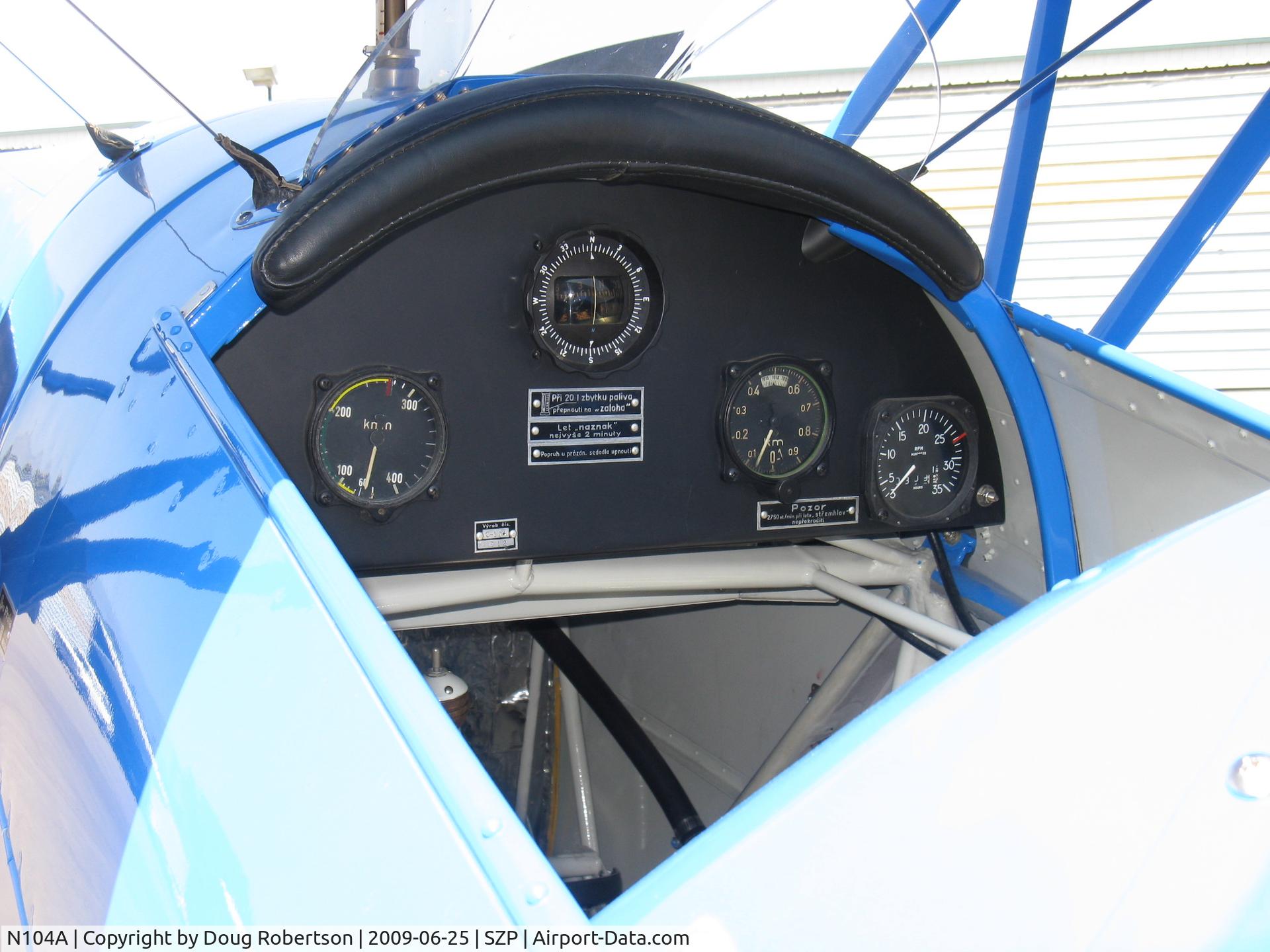 N104A, 1947 Aero C.104S Jungmann C/N 212, 1947 Bucker Jungmann BU 1.131, Lycoming O&VO-360 180 Hp upgrade, front panel