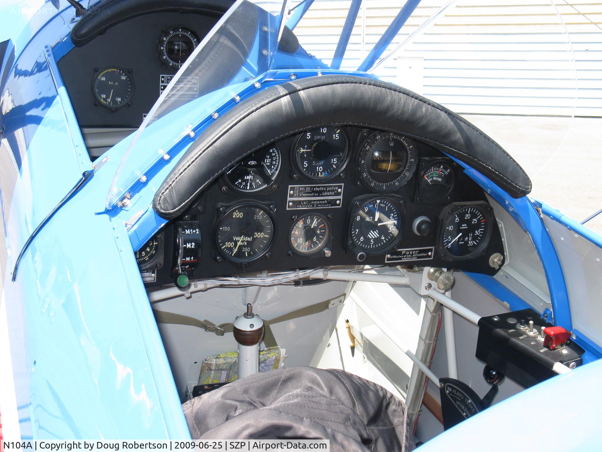 N104A, 1947 Aero C.104S Jungmann C/N 212, 1947 Bucker Jungmann BU 1.131, Lycoming O&VO-360 180 Hp upgrade, rear panel
