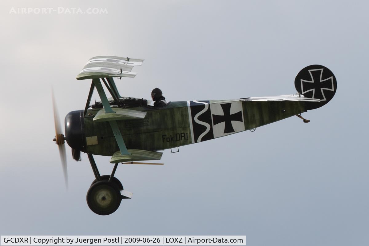 G-CDXR, 2006 Fokker Dr.1 Triplane Replica C/N PFA 238-14043, Fokker Dr. I