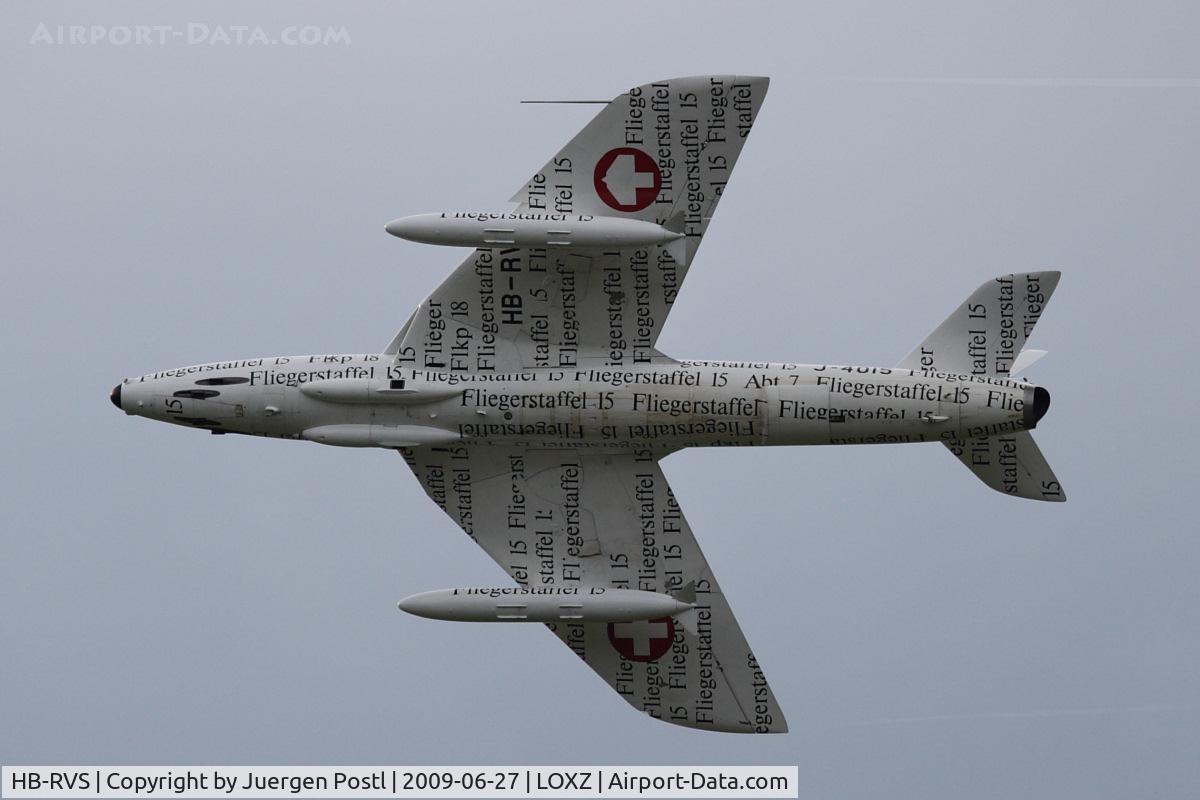 HB-RVS, 1959 Hawker Hunter F.58 C/N 41H-697405, Swiss Hunter Team Hawker Hunter F58