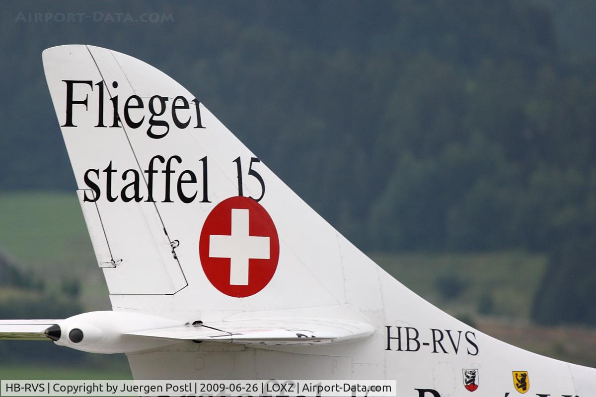 HB-RVS, 1959 Hawker Hunter F.58 C/N 41H-697405, Swiss Hunter Team Hawker Hunter F58