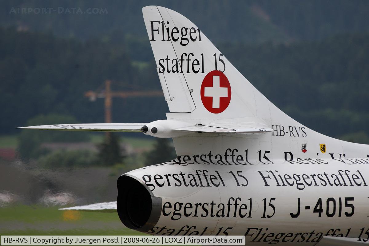 HB-RVS, 1959 Hawker Hunter F.58 C/N 41H-697405, Swiss Hunter Team Hawker Hunter F58