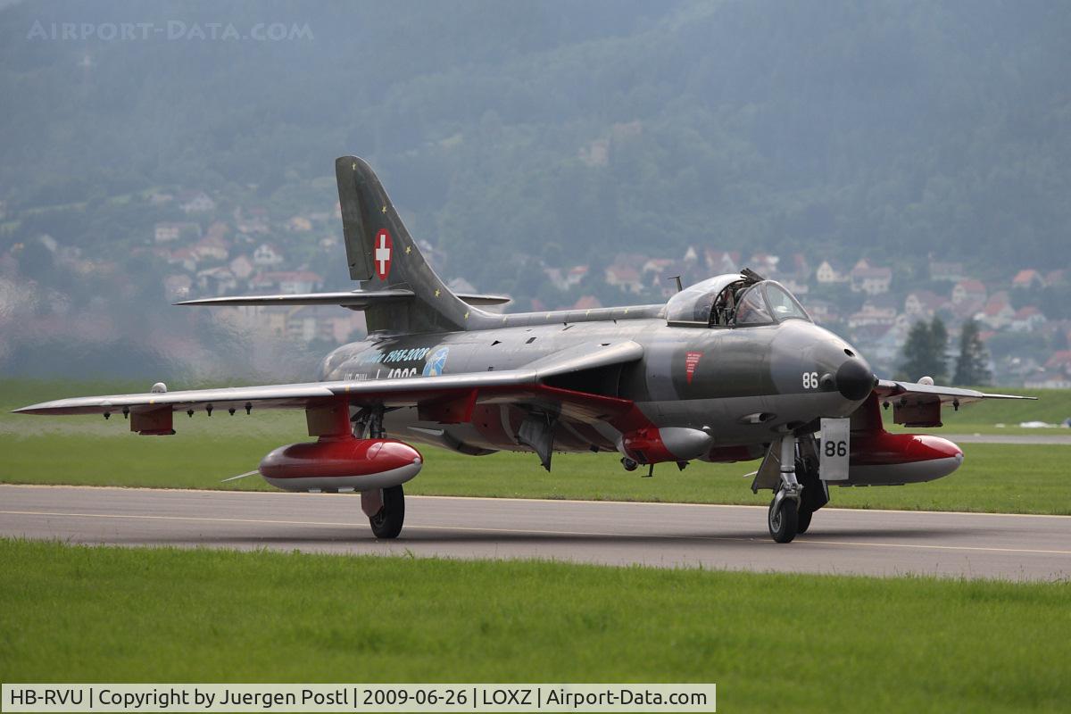 HB-RVU, 1960 Hawker Hunter F.58 C/N 41H-697453, Air Vampires SA Hawker Hunter F58