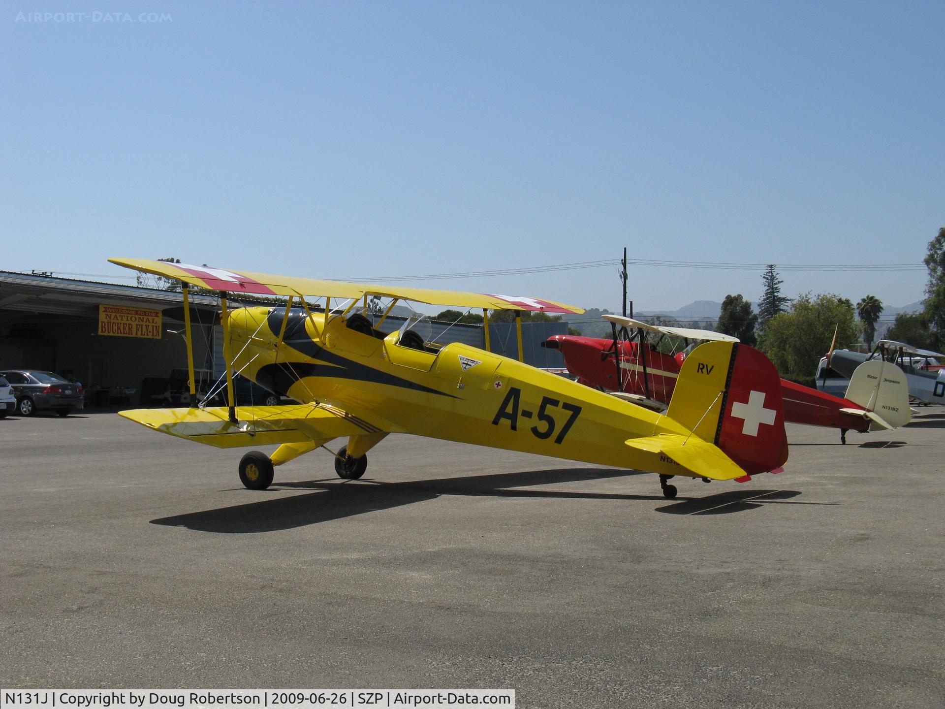 N131J, 1962 CASA 1-131 Jungmann C/N E3B-575, 1962 Bucker Jungmann C.A.S.A. 1.131, Hirth HM.504A 105 Hp inverted 4 cylinder air-cooled engine